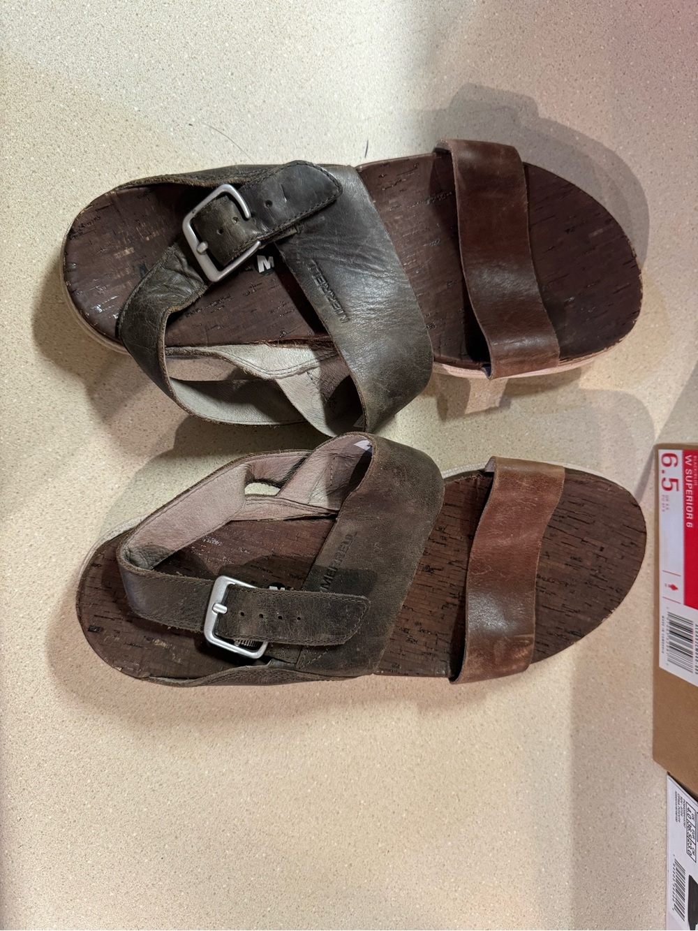 Merrell Brown Leather Sandals